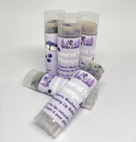 Natural Plumping Lip Balm - Organic Blueberry