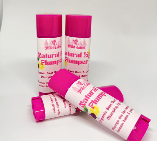Natural Plumping Lip Balm - Organic Beet Root & Lemon